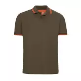 Polo triko Parforce, oliv/oranžové