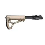 Sklopná teleskopická M4 pažba FabDefense M4-AKP GL-CORE pro AK-47/74 s polymerovým kloubem, písková