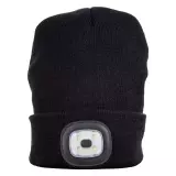 Zimní čepice s čelovkou Bennon Lumos USB, černá