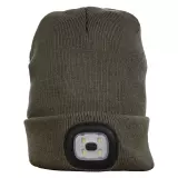Zimní čepice s čelovkou Bennon Lumos USB, zelená