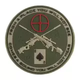 23 Nášivka gumová JTG Sniper Tab Rubber Patch, Multicam
