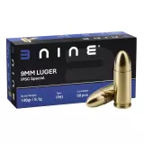 Náboj kulový BNine, IPSC Special, 9mm Luger, 140GR (9,10g), FMJ