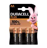 Baterie tužková DURACELL LR6 PLUS 1,5V AA, blistr 4ks
