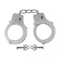 Policejní chromová pouta MFH, 2 klíče