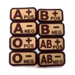 Nášivka Patchzone JTG Bloodtype, 0 NEG, písková