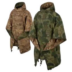 Oboustranné pončo, zateplená vložka Helikon Swagman Reversible, Mitchell Camo Leaf / Clouds